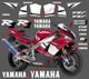 Yamaha R1 2001 Fairing graphics and Decals red bike both sides